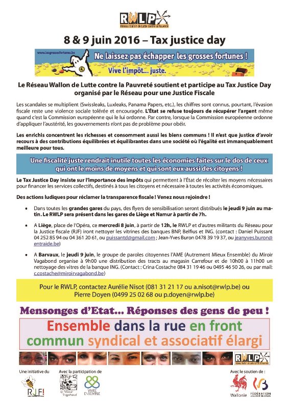 Tax justice day 2016